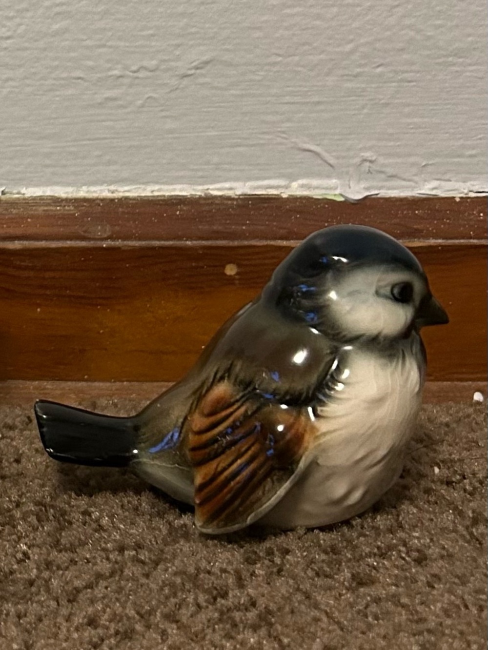 1960s/1970s Vintage Goebel Glazed Glossy Porcelain Sparrow - Picture 4 of 6
